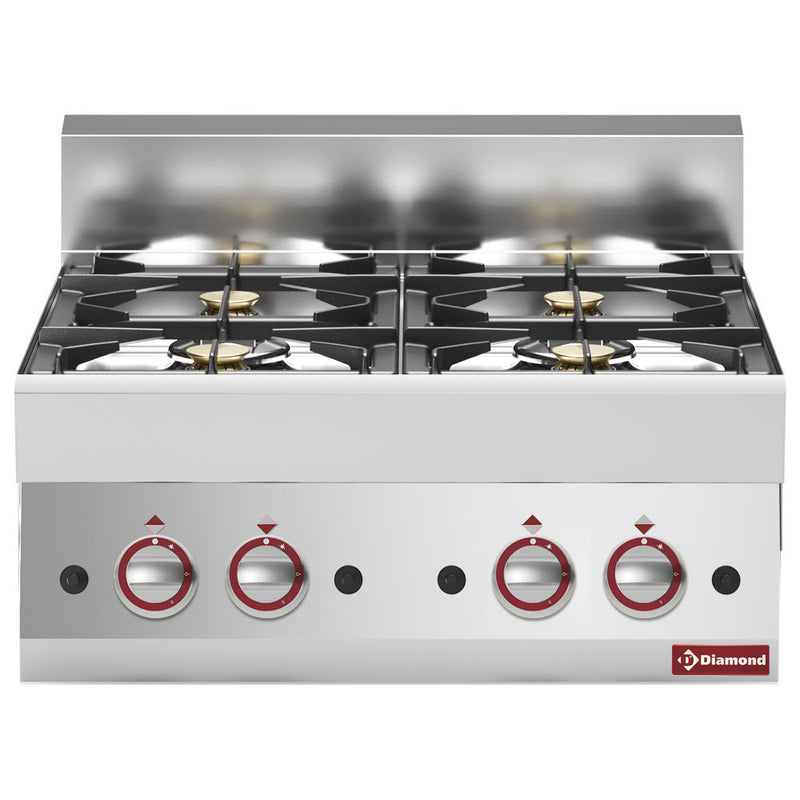 Diamond G65/4F7T-N 4 Burner Countertop Gas Range Cooker