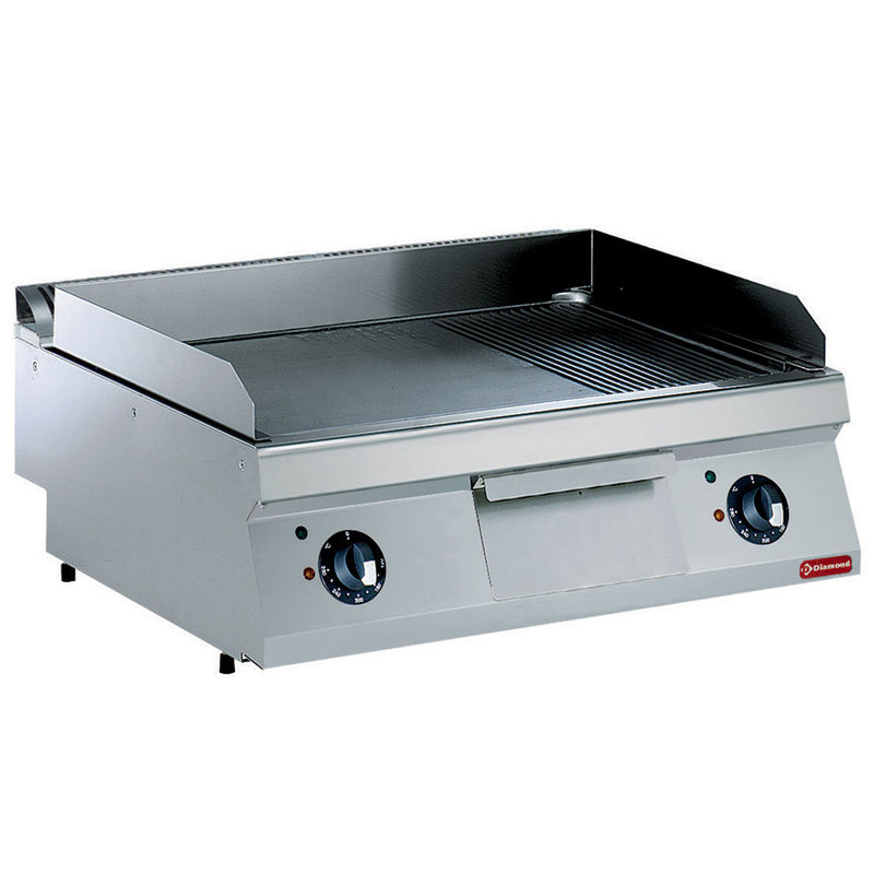 Diamond E17/PM8T-NE 2/3 Smooth 1/3 Grooved Electric Griddle Cooking Plate, 9kW