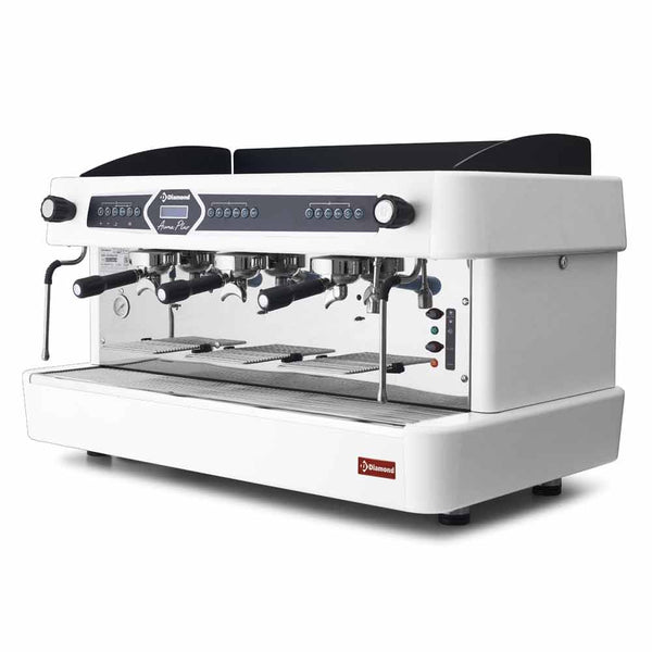 Diamond AROMA/3EW_DVA12 White Espresso Automatic Coffee Machine with Water Softener