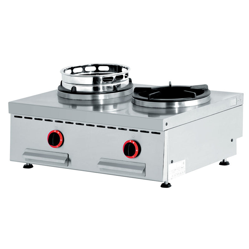 Diamond WGX2-8/T Gas Fire Wok For Table, 2 Fires (2X 13 Kw)