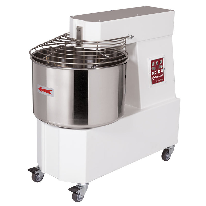 Diamond DH53/T2V Automatic 2 Speed Spiral Mixer on Wheels, 53 Liters