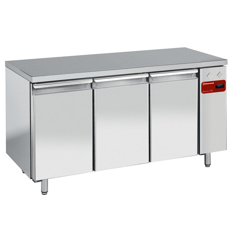 Diamond TS3N/H 3 Door Stainless Steel Refrigerated Counter, 405 Litres