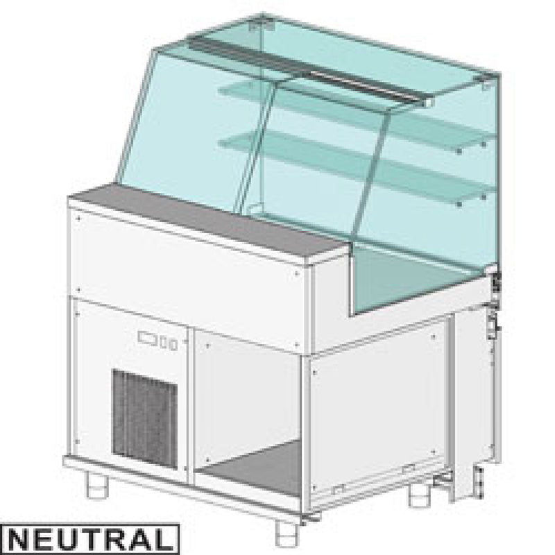 Diamond PA10X Display Counter Neutral X Bakery En & Gn, High Glass
