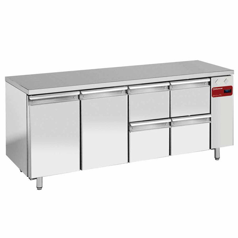 Diamond TS4N/H_2XK1/2-H 2 Door & 4 Drawer Stainless Steel Refrigerated Counter