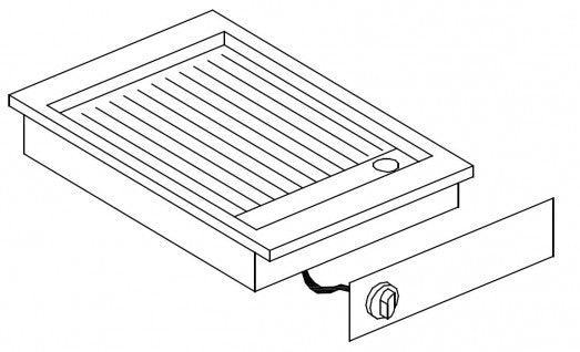 Giorik LGE4811DX "Drop In" Ribbed plate electric griddle