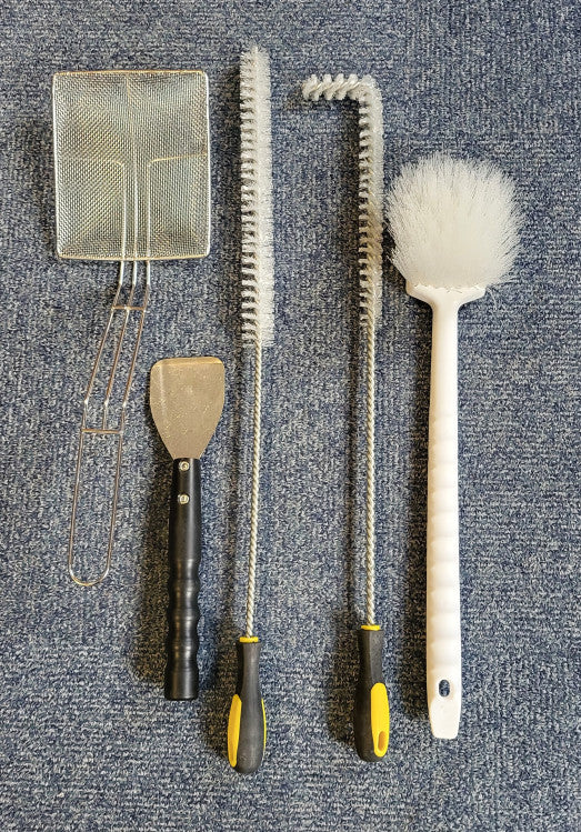 Fryer 5 piece brush cleaning set