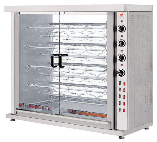 North HK9 - 9 spit - 45 bird Electric Chicken rotisserie
