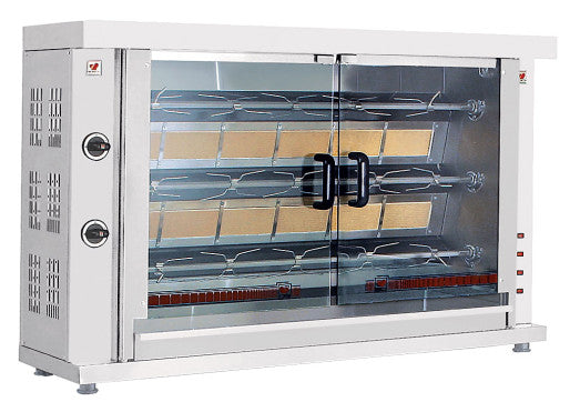 North K3 - 3 spit - 15 bird Gas Chicken rotisserie