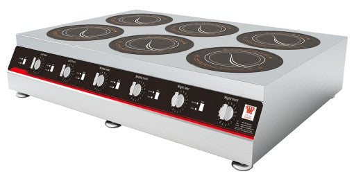 Chefs Range GXIH6-5 80 LINE Counter top 6 Ring Induction hob - 6 x 5kw power