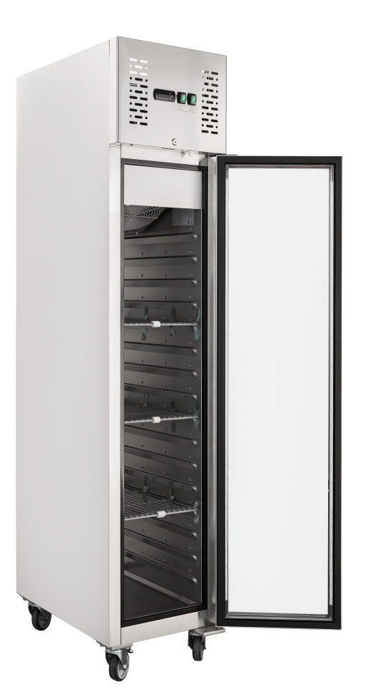 Chefs Range GN280BTVG - 280ltr 1/1gn Glass door Slimline Single Door upright Freezer