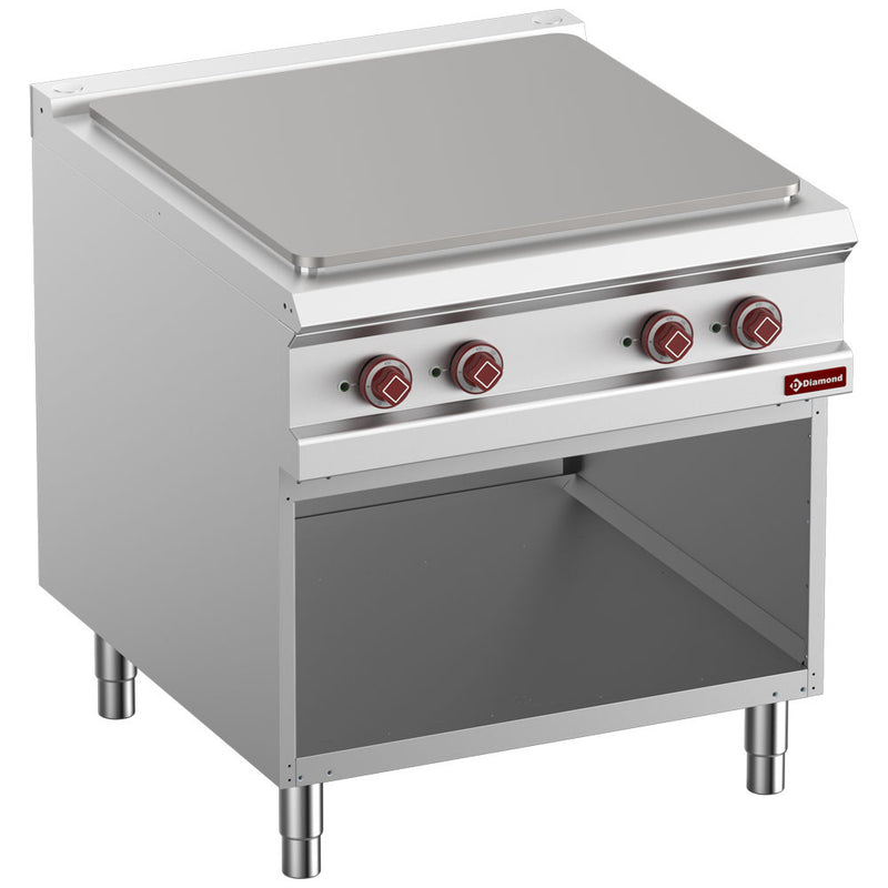 Diamond E9/STA8-N 1 Whole Plate Freestanding Electric Range Cooker on Neutral Open Cupboard, 14kW