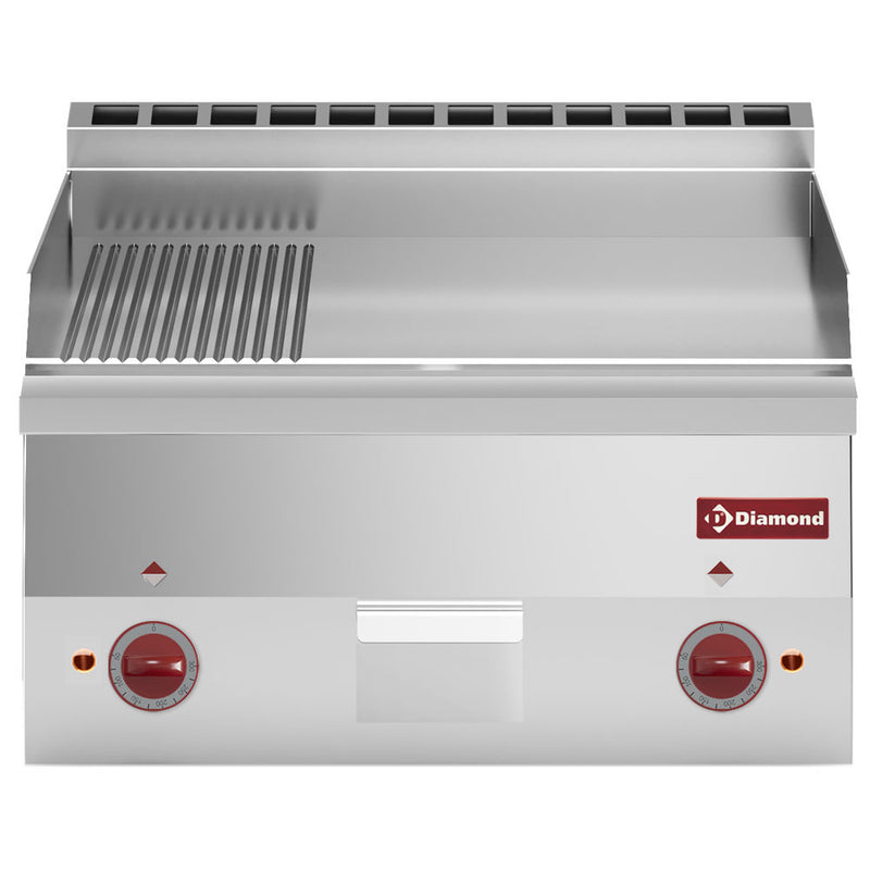 Diamond E60/PM6T-N 2/3 Smooth 1/3 Ribbed Electric Cooking Plate, 6kW