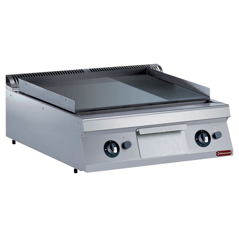Diamond G22/PM8T-NE 2/3 Smooth 1/3 Ribbed Gas Griddle Cooking Plate