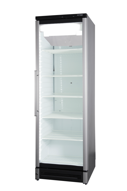 Vestfrost MF180 Glass Single Door Upright Display Freezer, 282 Litres