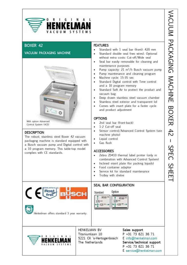 BOXER 42 WITH SENSOR CONTROL + FREE SERVICE KIT