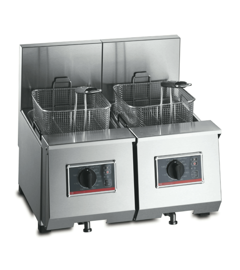 FriFri Profi 6+6 countertop twin tank fryer.