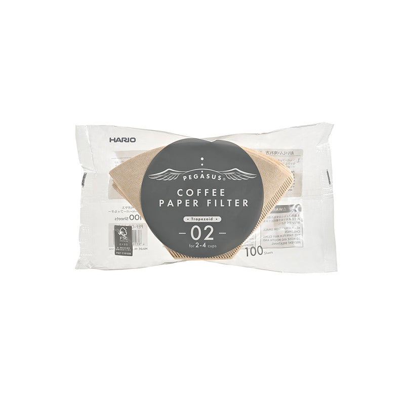 Hario Pegasus Filter Papers - Size 02 - Brown (100-Pack)