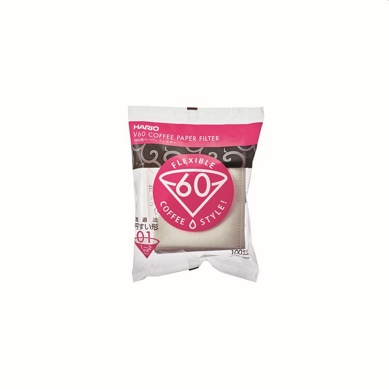 Hario V60 Coffee Filter Papers Size 01 - White (110 pack)