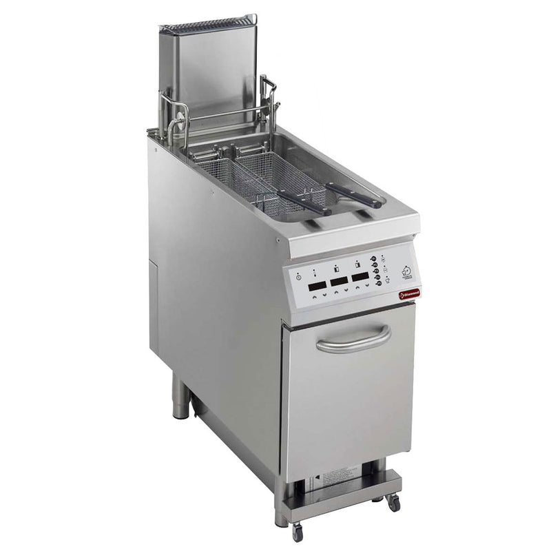 Diamond G22/F23CFSA4-AC Double Basket Freestanding Gas Fryer on Neutral Closed Cupboard
