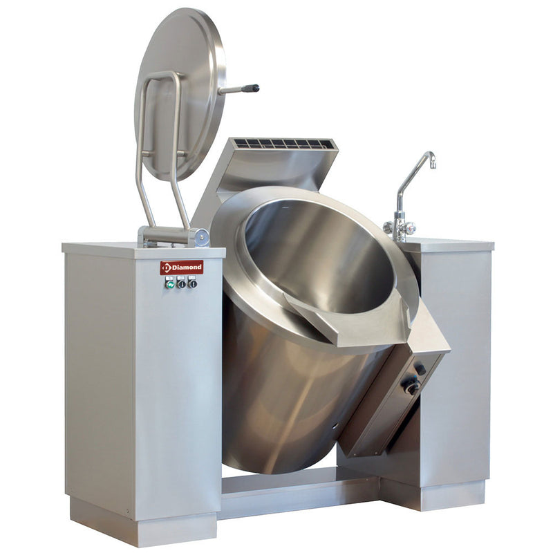 Diamond GMB/150I-LIQ Gas Indirect Heating Tilting Boiling Pan, 150 Litres
