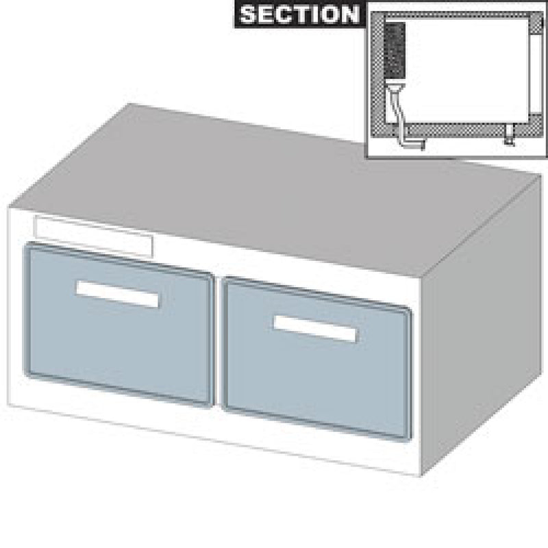 Diamond RS211 Reserve Counter, Static Refrigeration, 2 Large Drawers, With Group