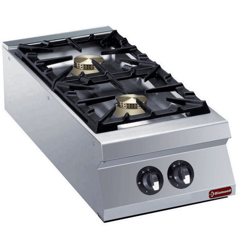 Diamond G22/2B4TPW-N 2 Burner Countertop Gas Range High Power Cooker