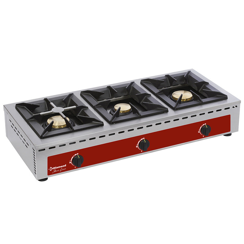 Diamond RF3G/Q 3 Burner Countertop Gas Range Cooker