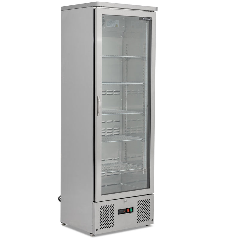 BLIZZARD Upright Single Hinged Glass Door Bottle Cooler