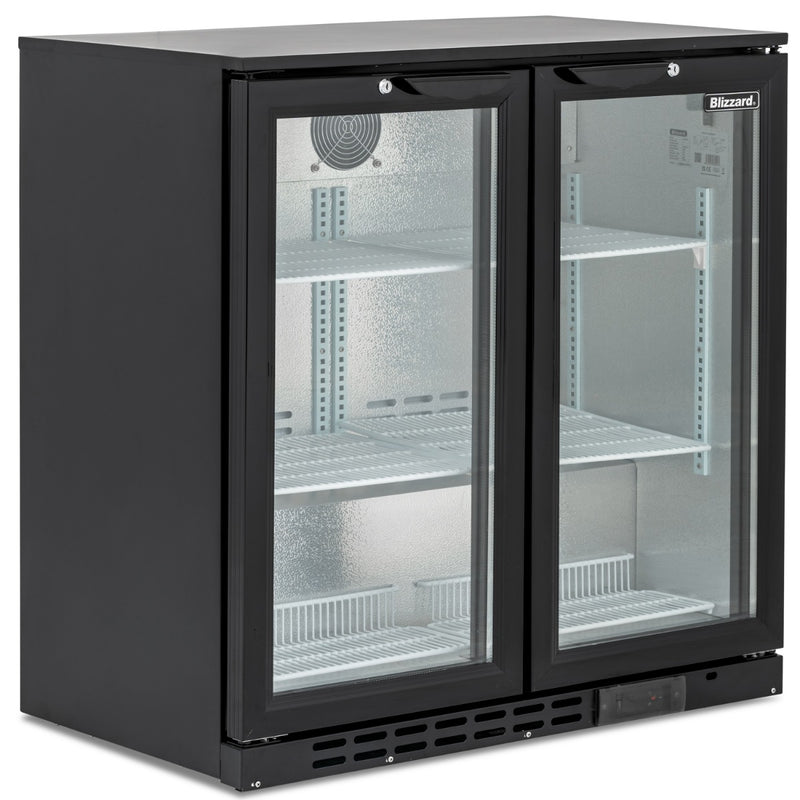 BLIZZARD Double Hinged Glass Door Bottle Cooler