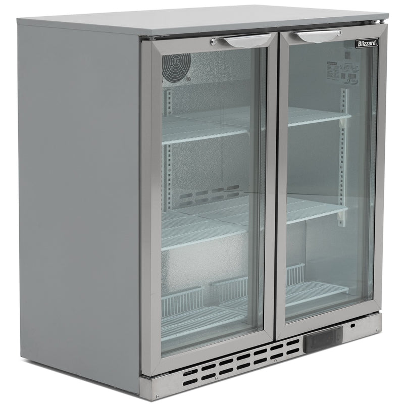 BLIZZARD Double Hinged Glass Door Bottle Cooler