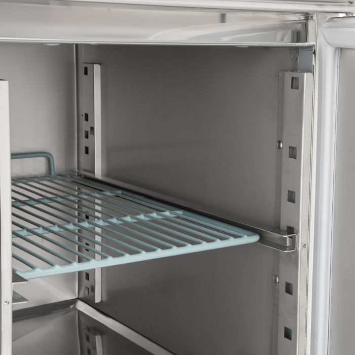BLIZZARD Triple Hinged Door Pizza Prep Counter with Granite Worktop