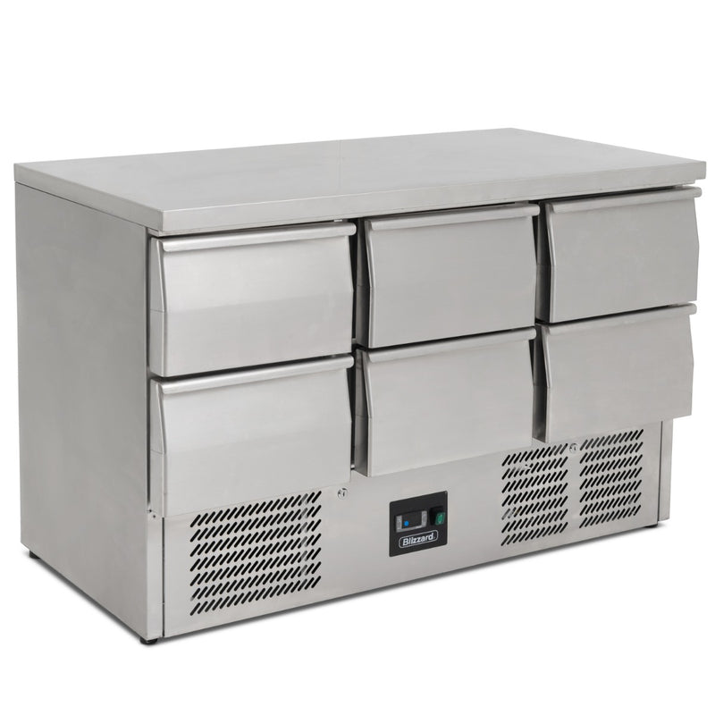 BLIZZARD Compact Six Drawer Counter Refrigerator