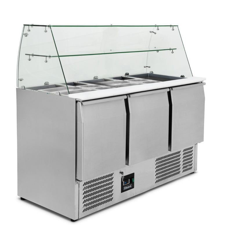 BLIZZARD Compact Triple Door Prep Station With Display Case