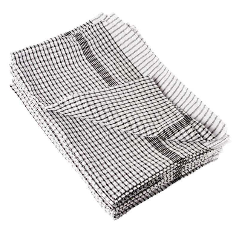 Vogue Wonderdry Tea Towels Black (10 Pack)