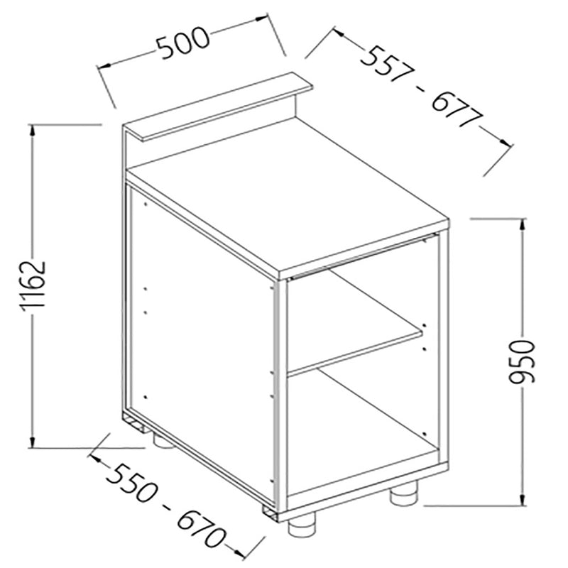 Diamond BB05X/5 Neutral Bar Counter Units With Fitting For Service Top