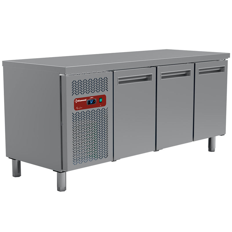 Diamond MR3/R2 3 Door Stainless Steel Refrigerated Preparation Counter, 405 Litres