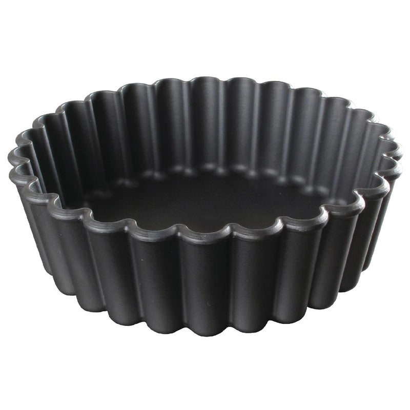 Matfer Bourgeat Exoglass Mini Pie Moulds Fluted 100mm (12 Pack)