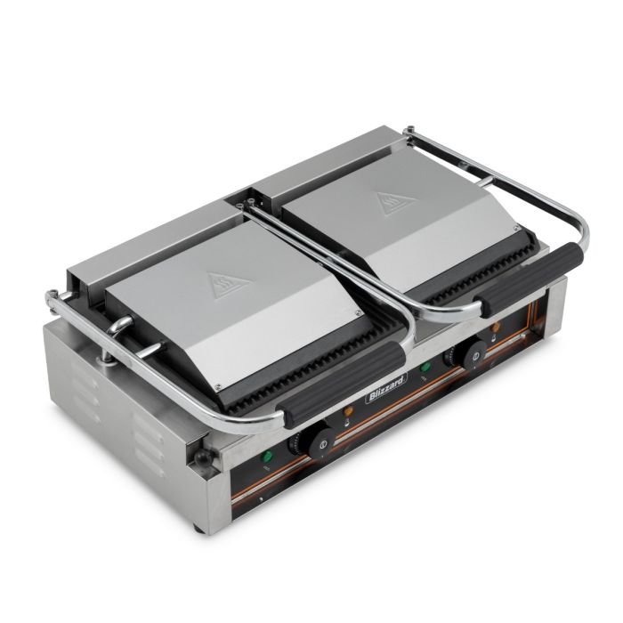 BLIZZARD 3600W Double Contact Grill Top & Bottom Ribbed