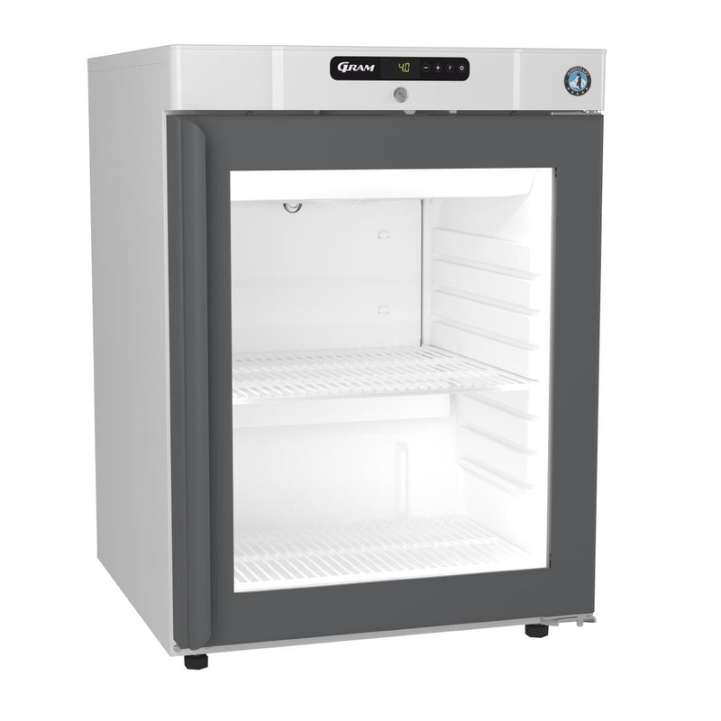 Hoshizaki Compact 1 Glass Door 128Ltr Undercounter Fridge White KG220 LG 2W