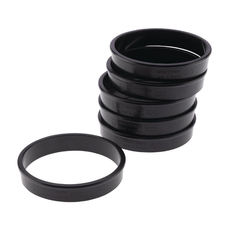 Matfer Bourgeat Exoglass Tart Ring 100mm (6 Pack)