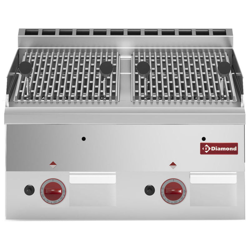 Diamond G60/GPL6T-N Lava Stone Gas Grill with Cast Iron Cooking Grid