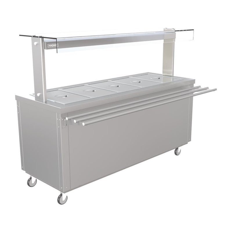 Parry Flexi-Serve Ambient Cupboard with Chilled Well & LED Illuminated Gantry FS-AW5Pack