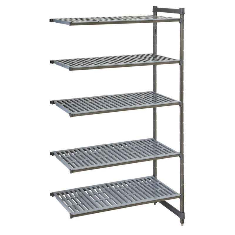 Cambro Camshelving Basics Plus Add-On Unit 5 Tier With Vented Shelves 2140(H)x 1175(W)x 610(D)mm