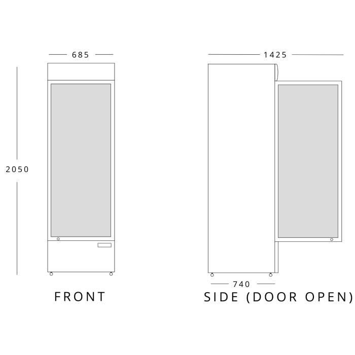 BLIZZARD Single Door Freezer Merchandiser 514L