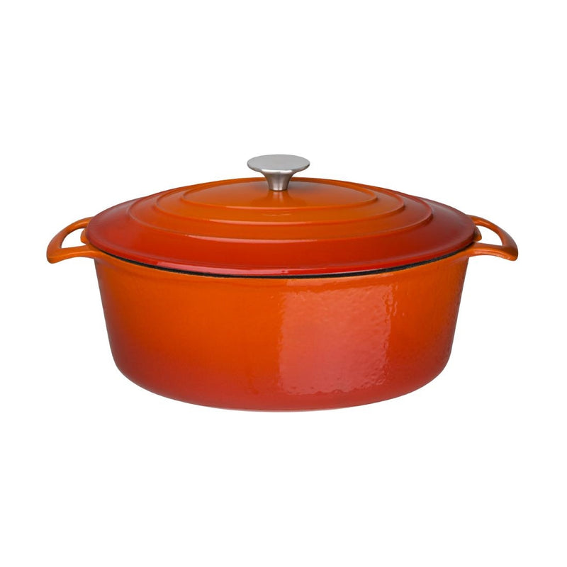 Vogue Oval Casserole Dish Orange 6Ltr
