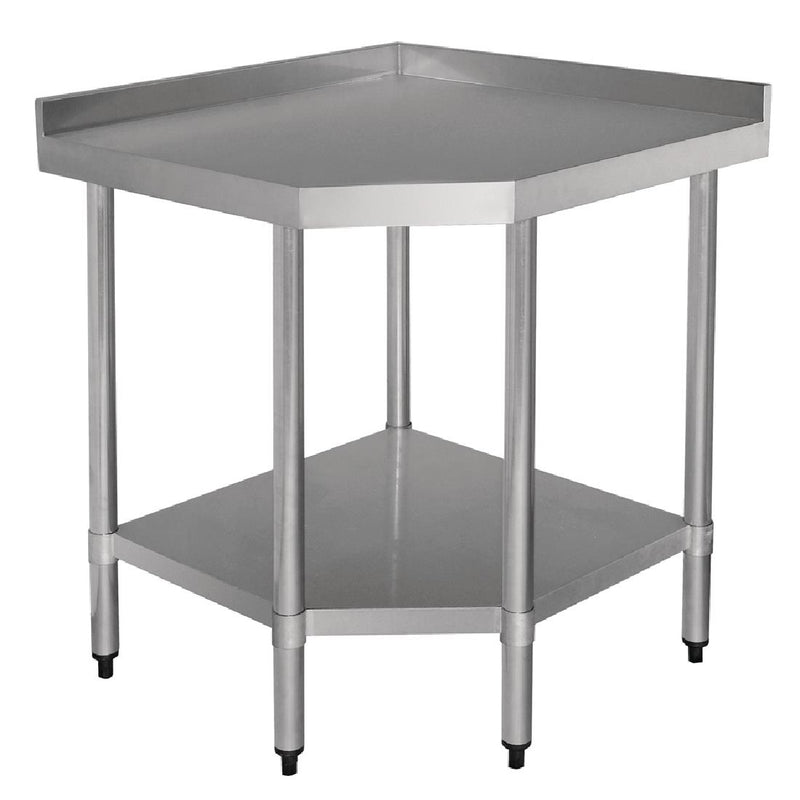 Vogue Stainless Steel Corner Table 700mm