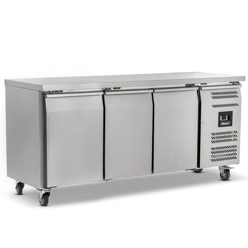 BLIZZARD Slimline Triple Hinged Door Counter Refrigerator