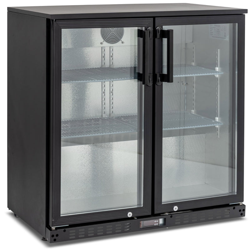 KOLDBOX Double Hinged Glass Door Bottle Cooler