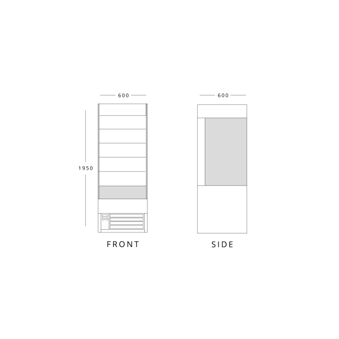 FROST-TECH Stainless Steel Multideck 600mm Wide