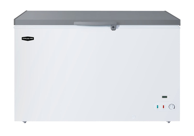 Sterling Pro Cobus SP350CFSS Stainless Steel Lid Chest Freezer, 350 Litres